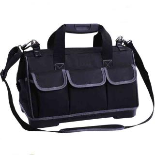 Durable Wide Mouth Sling Tool Bag With Plastic Bottom for Construction Carpenter Organizer Electrician Car Detailing Woodworking